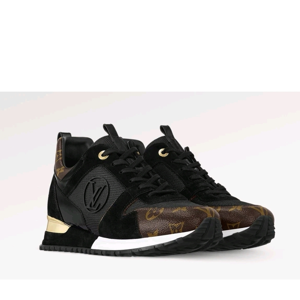 Louis Vuitton Black and Brown Designer Sneakers. Size US 8 / EU 38.